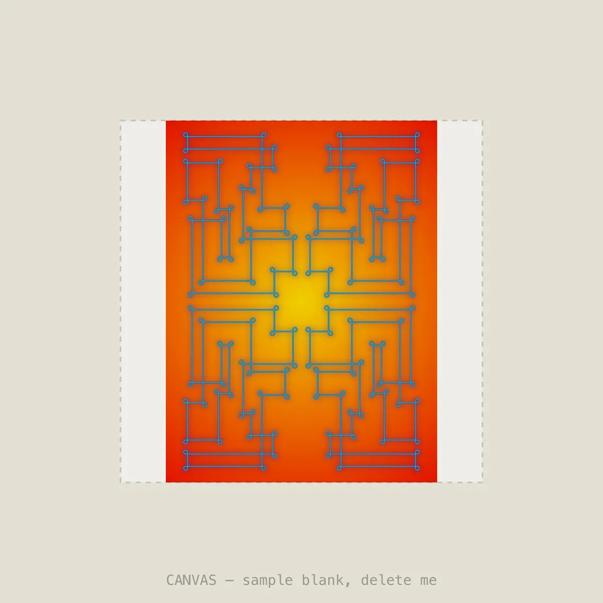 Sungrid Beam III — Stretched canvas, 16×16in