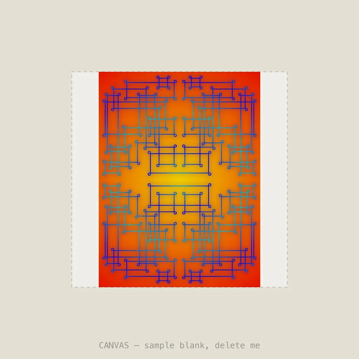 Sungrid Ripple II — Stretched canvas, 16×16in