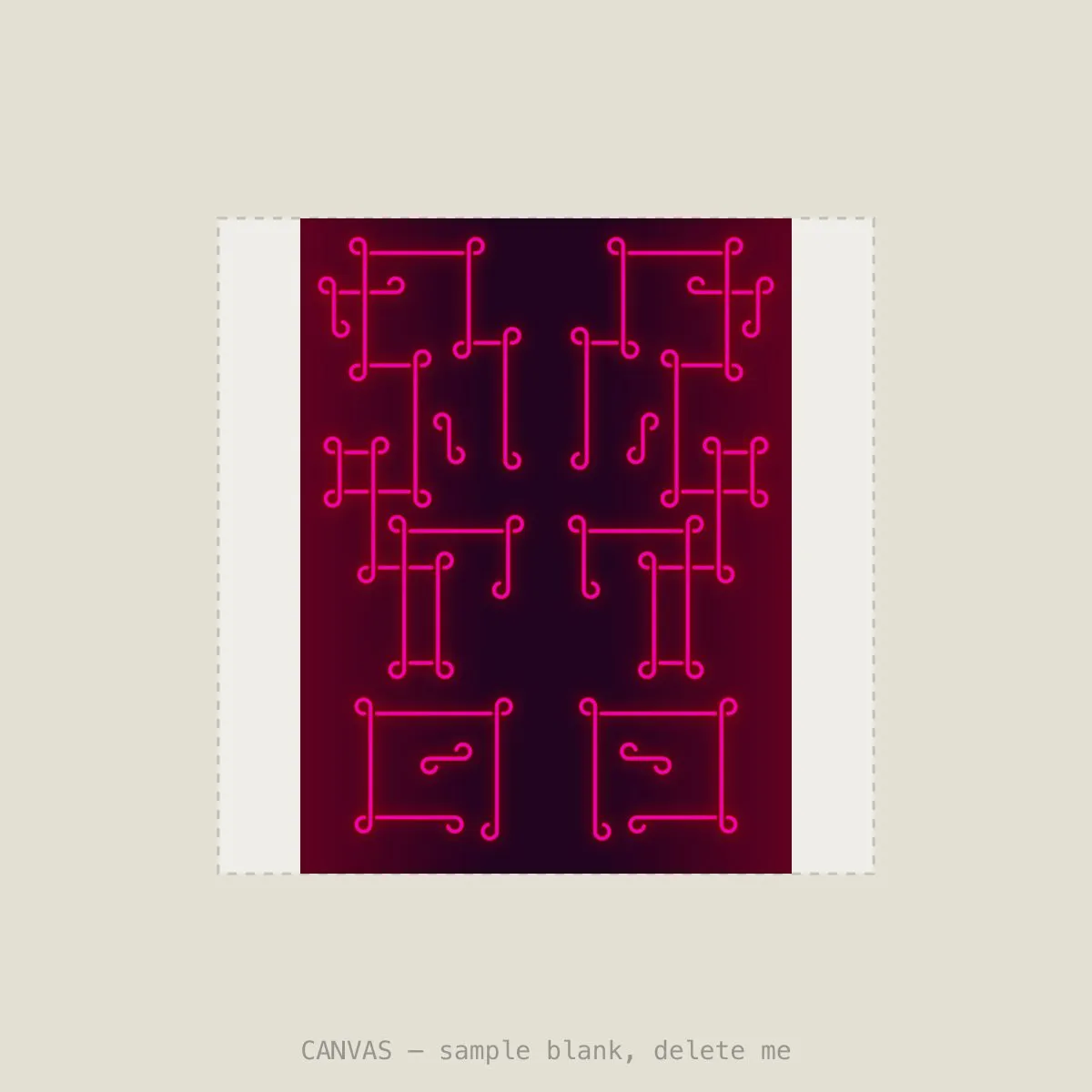 Pink Panthers XI — Stretched canvas, 16×16in