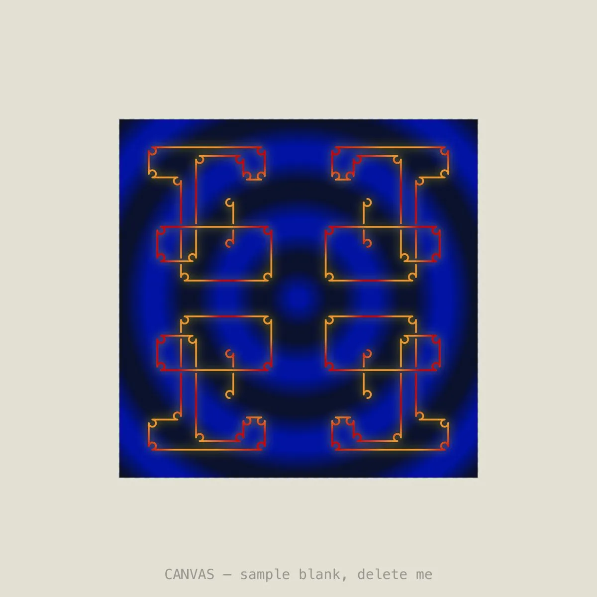 Caliper All I — Stretched canvas, 16×16in