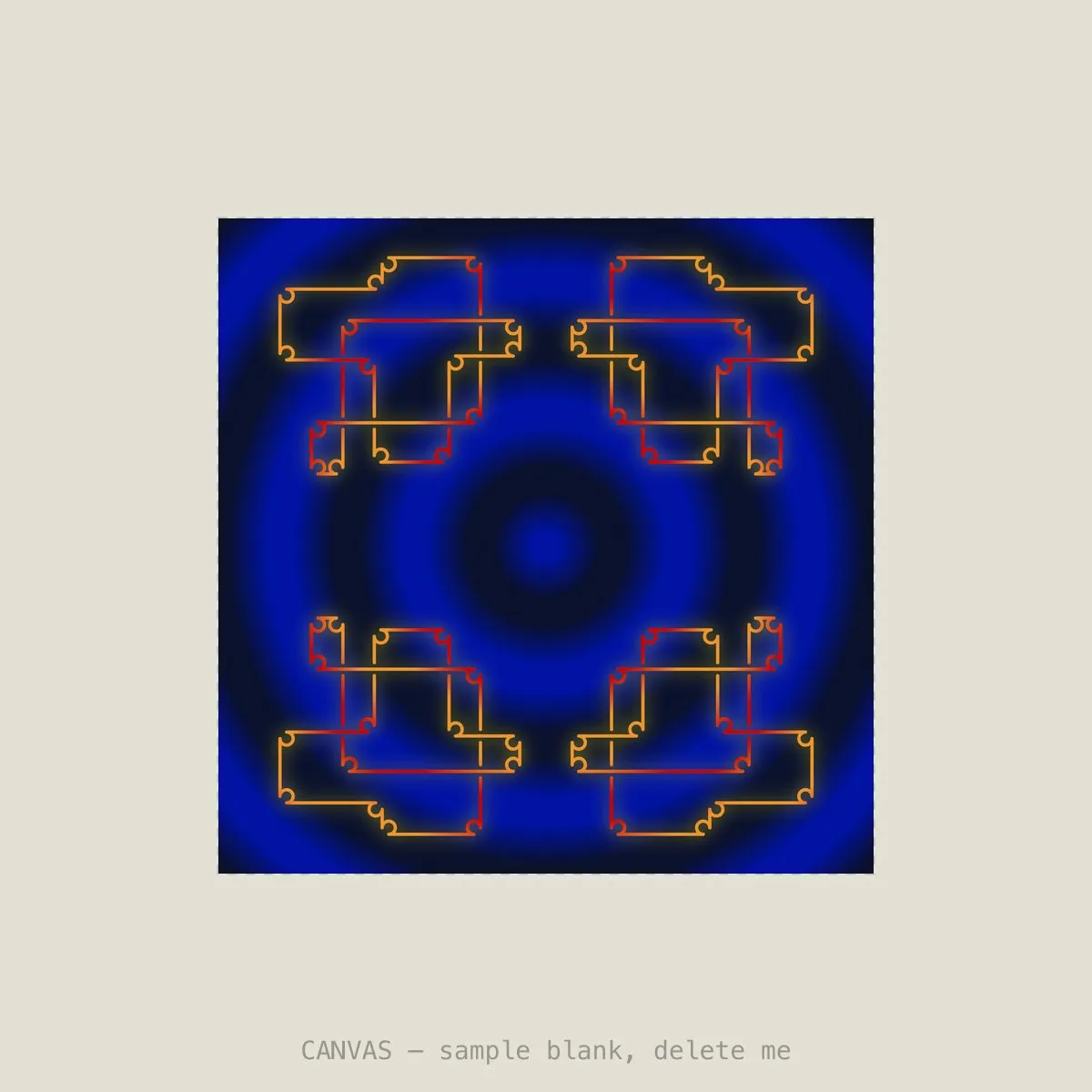 Caliper All IV — Stretched canvas, 16×16in