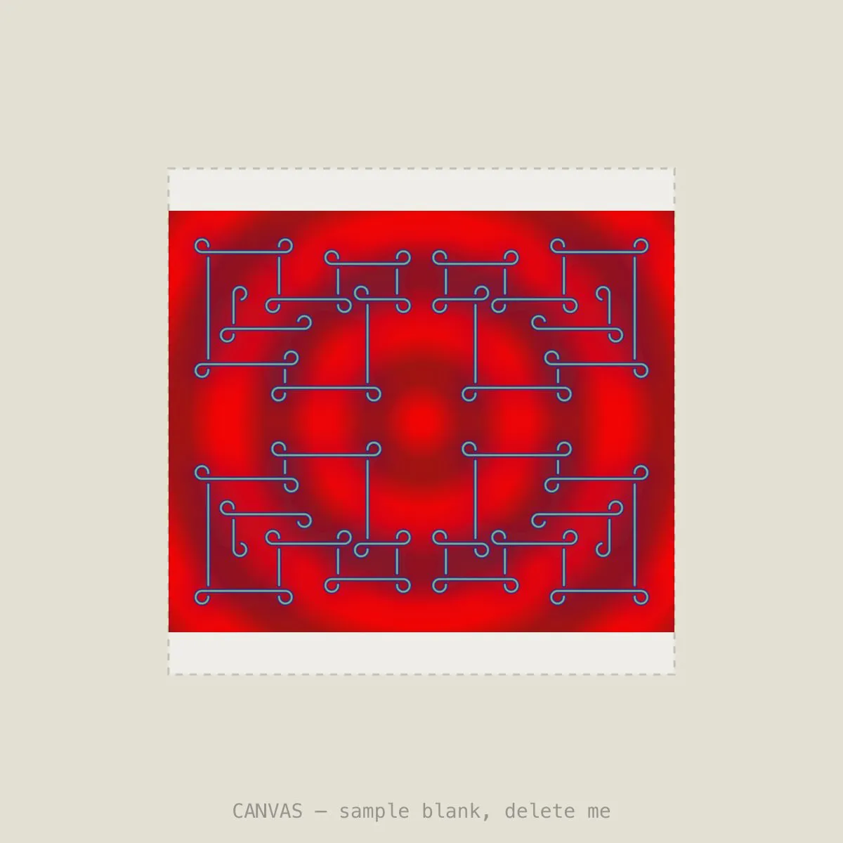 Ribbon Time V — Stretched canvas, 16×16in