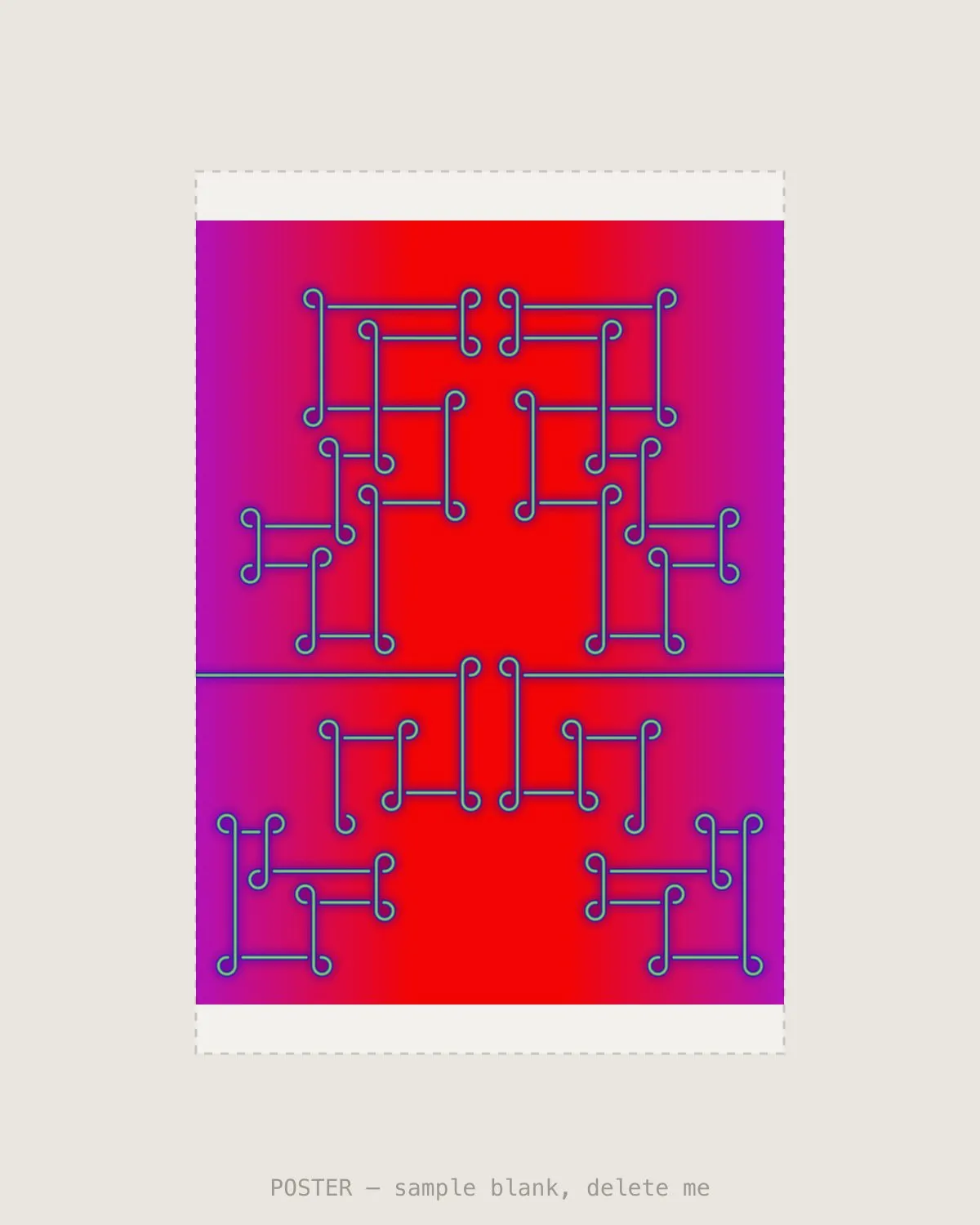 Red Beamer VI — Giclée print, A2 (420×594mm)